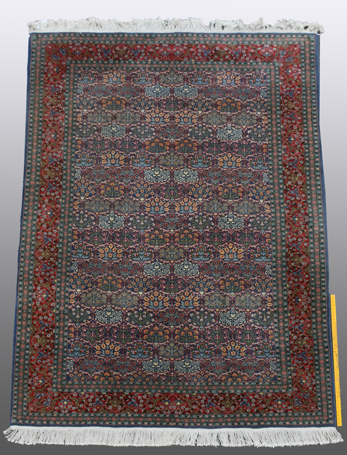 Appraisal: TURKISH HEREKE HAND KNOTTED WOOL RUG ' '' X '