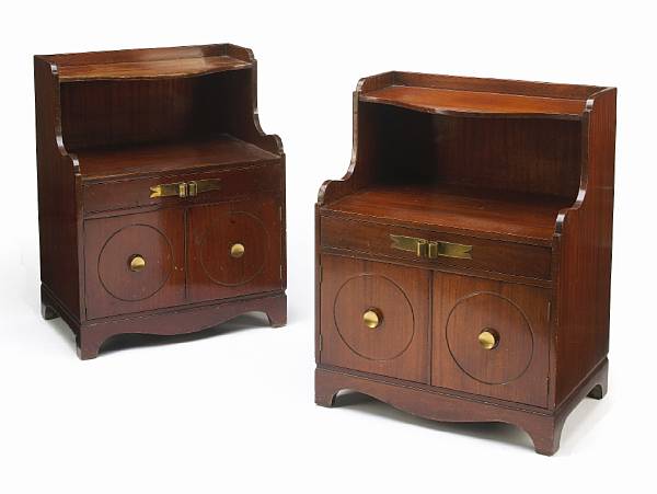 Appraisal: A pair of Grosfeld House night stands en suite with