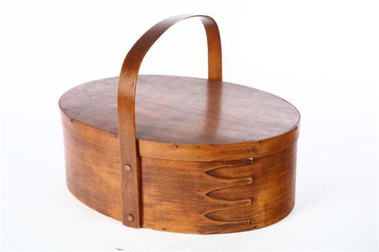 Appraisal: CARRIER American th century hardwood Shaker style bentwood carrier with