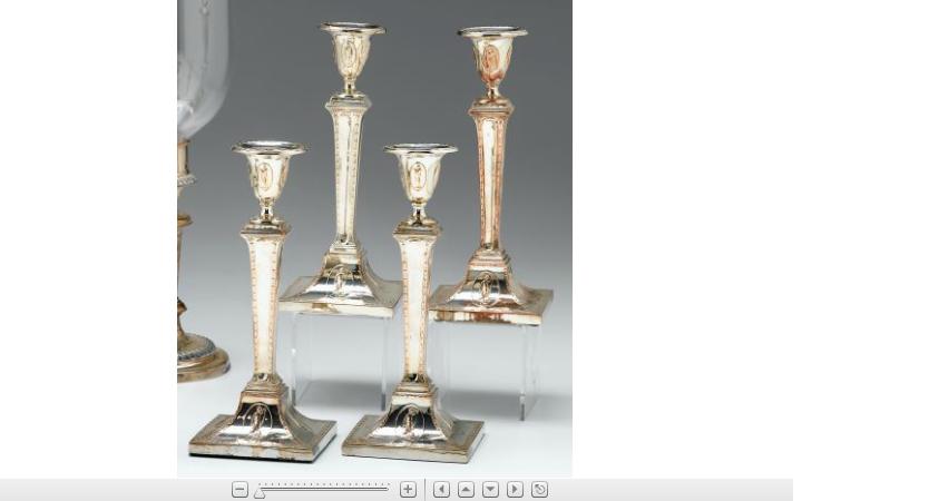 Appraisal: Set of four George III Sheffield plate candlestickscirca