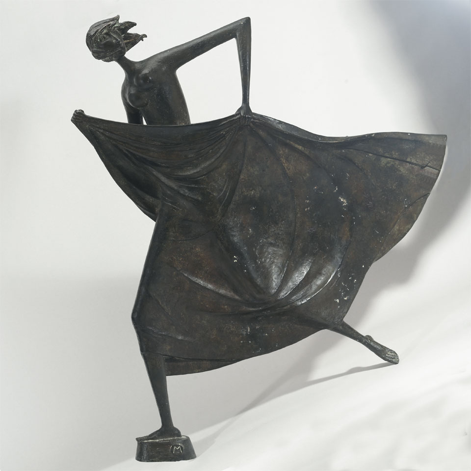 Appraisal: Marchello Mascherini - Italian WOMAN RUNNING Bronze with dark brown