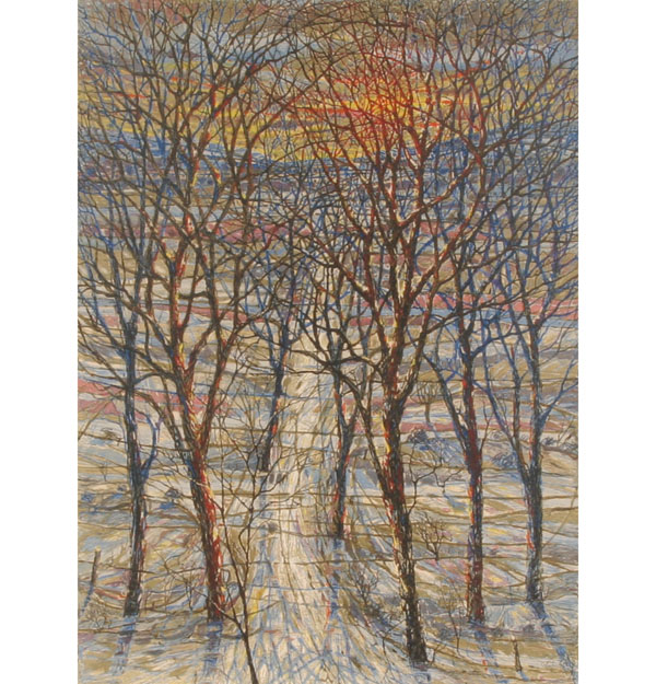 Appraisal: Bruno Zupan Slovenian b Winter Trees serigraph x numbered and