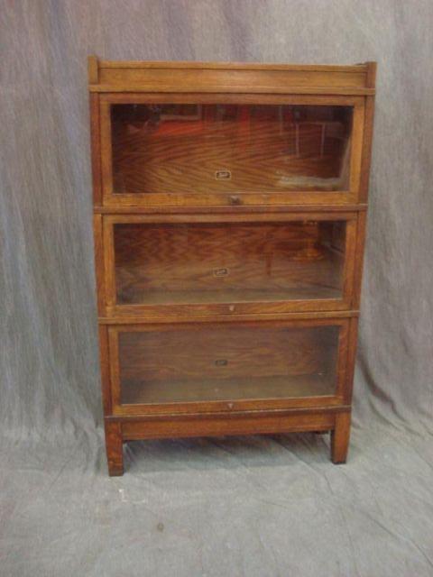 Appraisal: Stack Oak Barristers' Bookcase From a Croton-on-Hudson home Dimensions wide