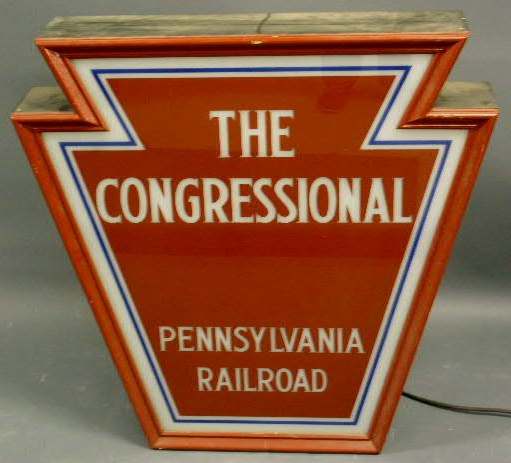 Appraisal: Railroad drumhead Pennsylvania Railroad The Congressional h x w x