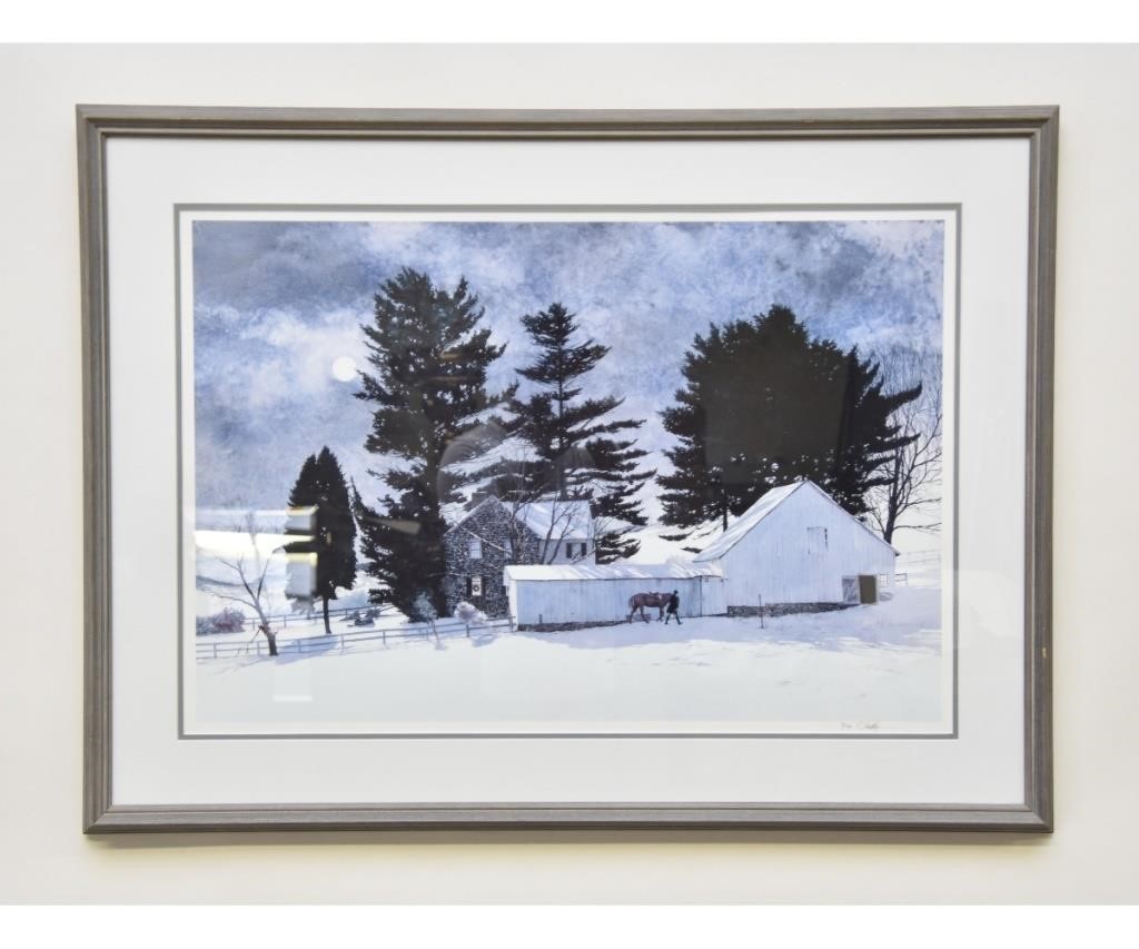 Appraisal: Peter Sculthorpe American b limited edition signed lithograph winter scene