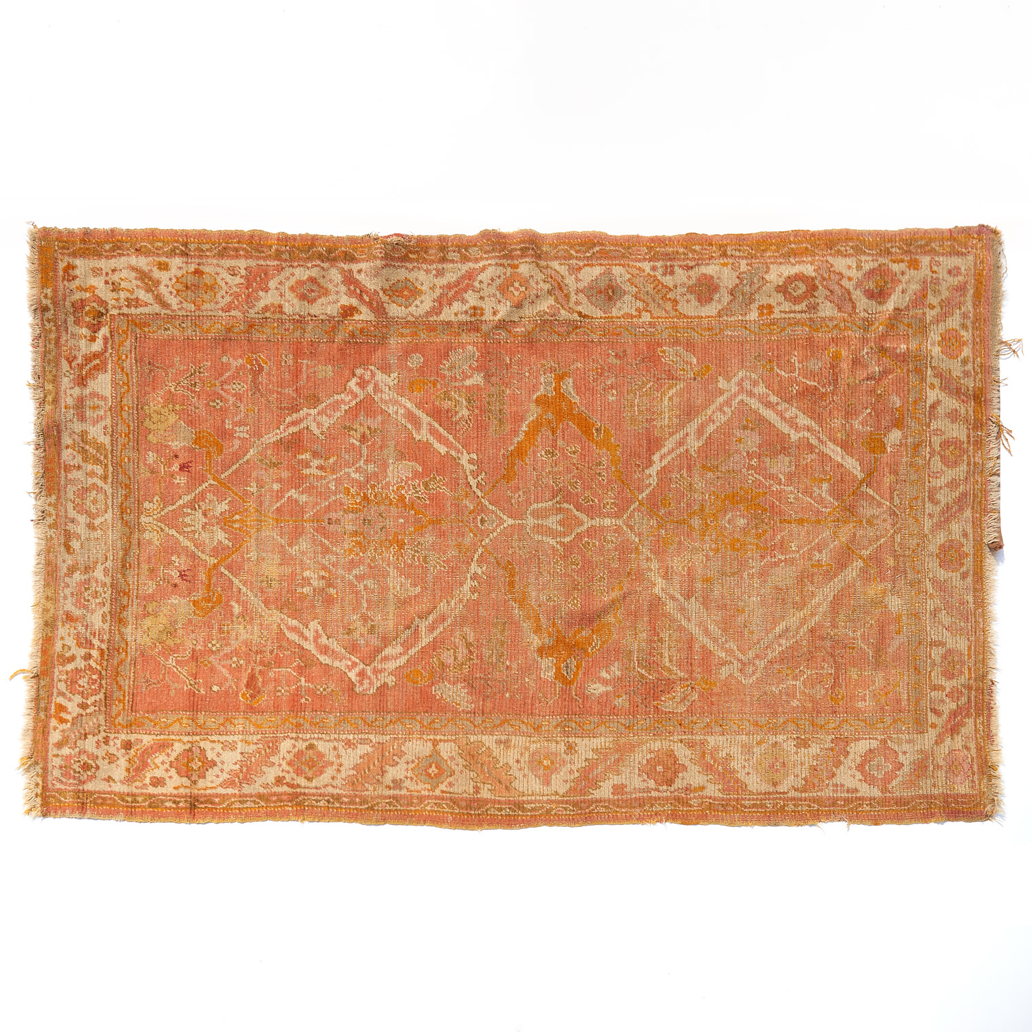 Appraisal: OUSHAK RUG Late th th c typical coloration and pattern