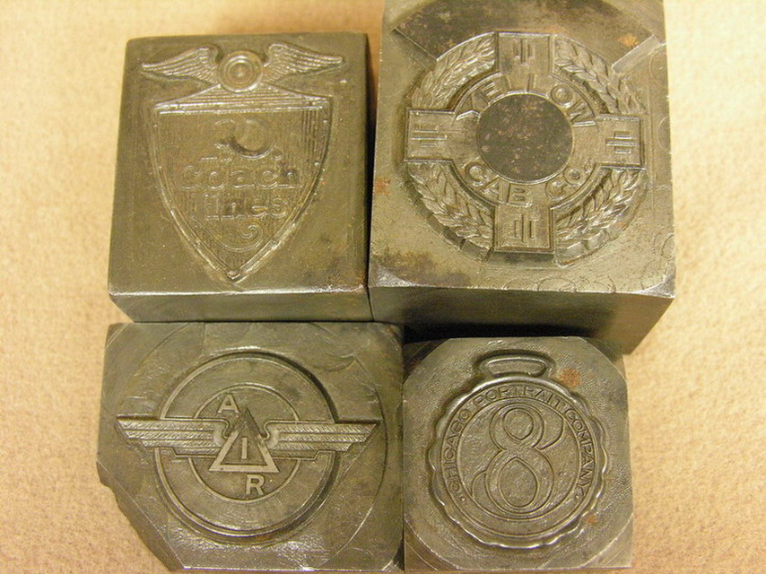 Appraisal: VINTAGE BADGE AND INSIGNIA DIES Steel dies for insignias or