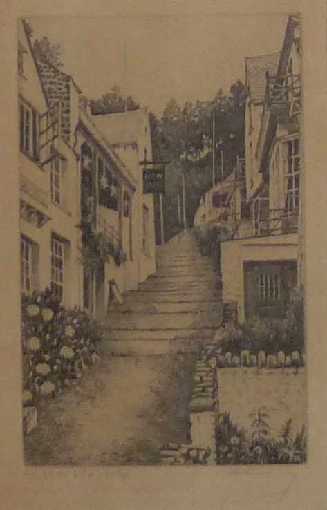 Appraisal: ARTIST UNKNOWN CLEVELLY CORNWALL ETCHING