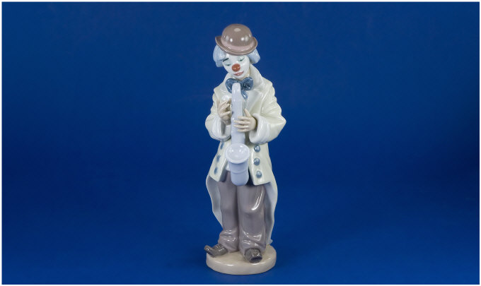 Appraisal: Lladro Figure Sad Sax No inches in height