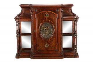 Appraisal: American Renaissance Revival Style Walnut Cabinet Manner of Herter Brothers