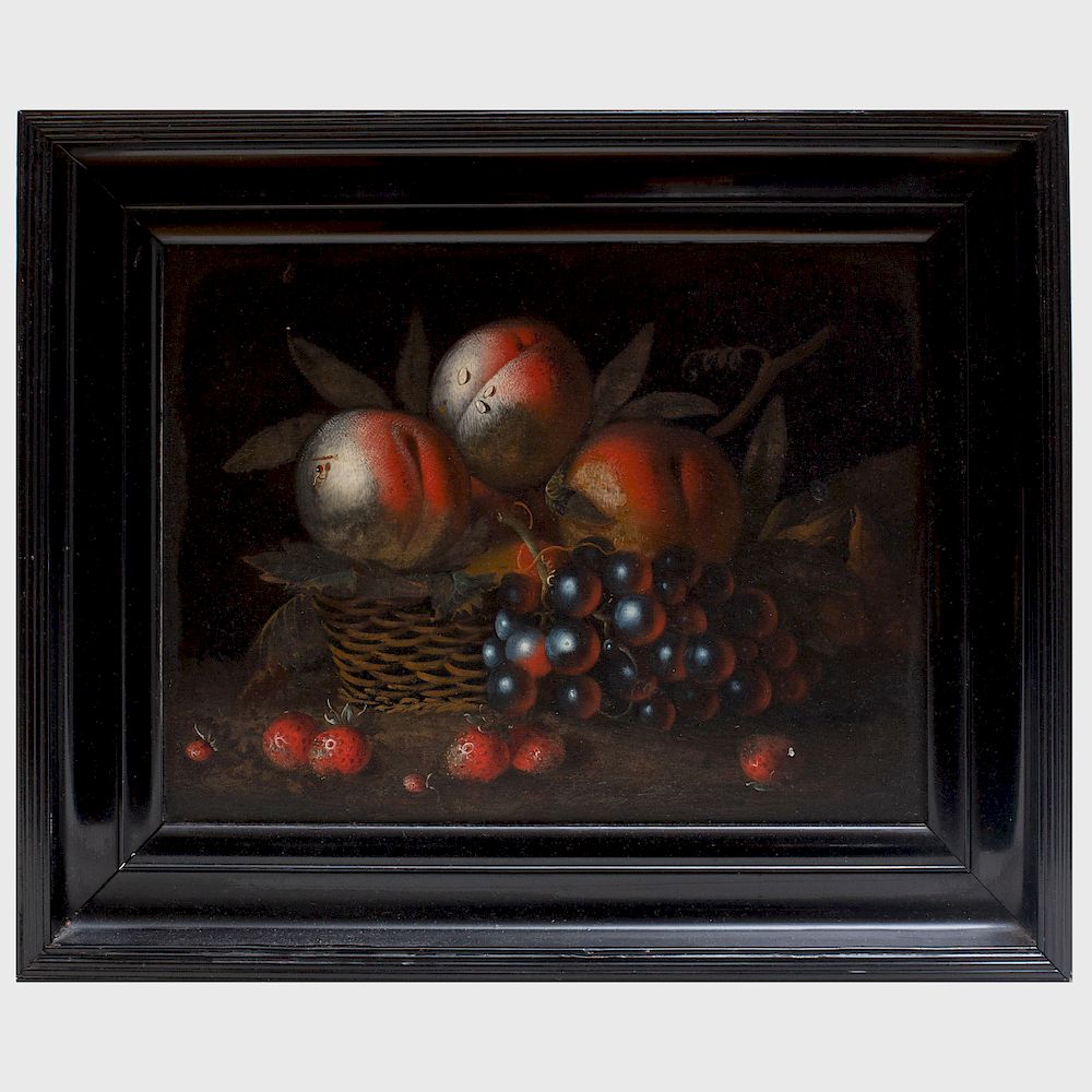 Appraisal: English School Still Life English School Still Life Oil on