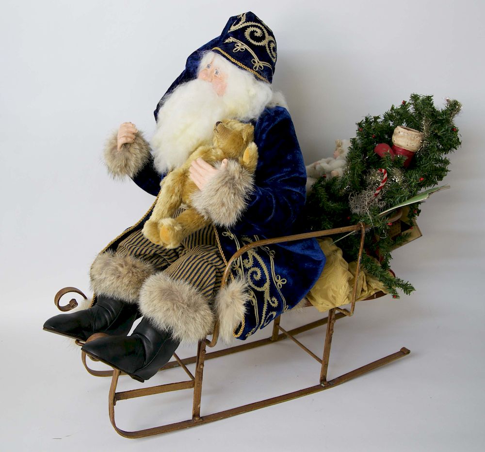 Appraisal: Limited Edition Bethany Lowe Santa Claus on His Sleigh circa