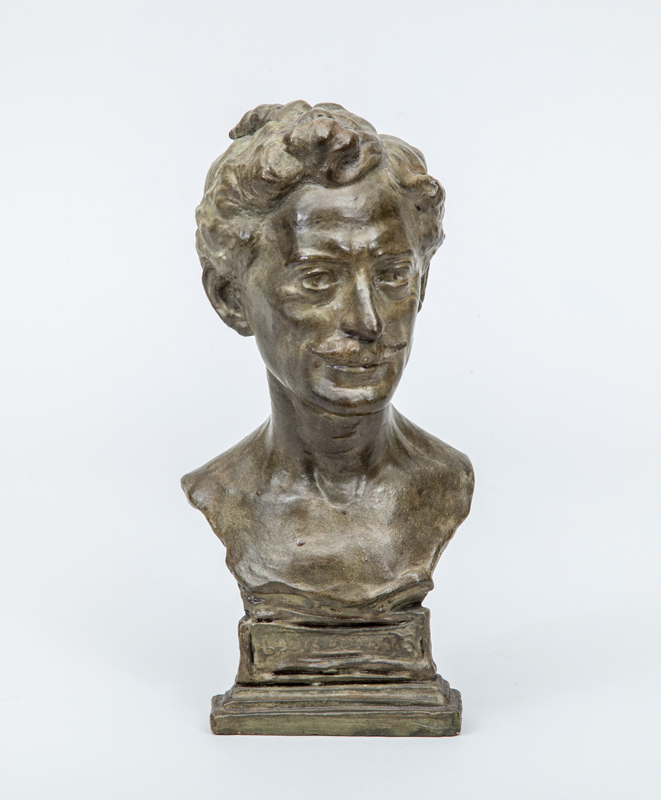 Appraisal: PATINATED PLASTER BUST OF A GENTLEMAN x in Estimate -