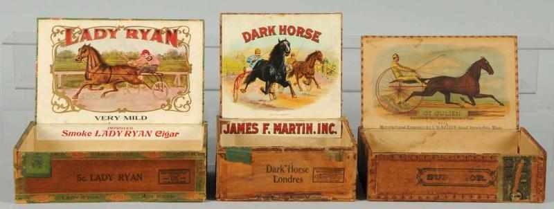 Appraisal: Lot of Harness Racing Cigar Boxes Circa s to s