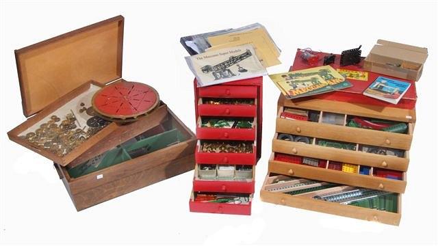 Appraisal: A LARGE COLLECTION OF MECCANO in a variety of drawers