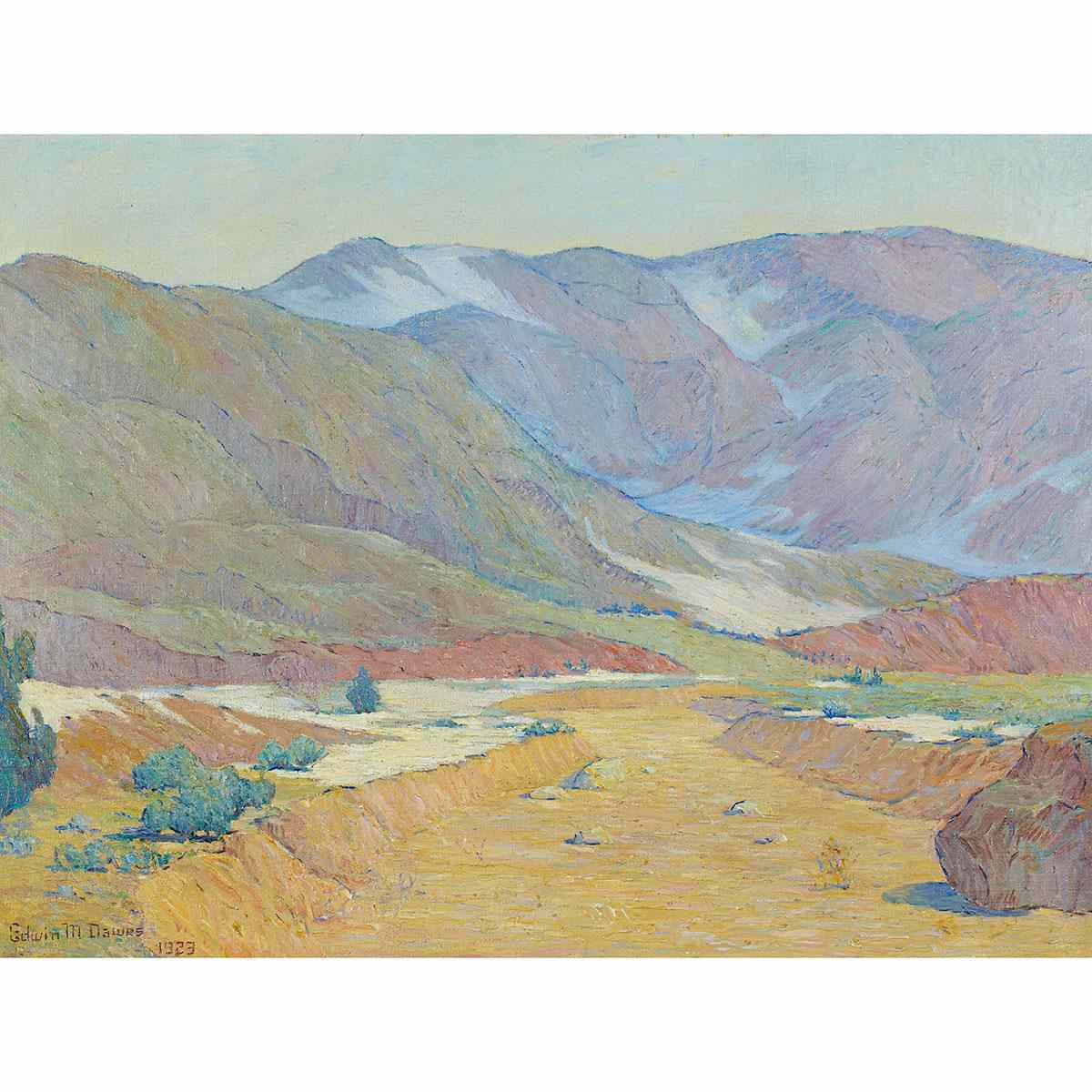 Appraisal: Edwin Munott Dawes - American DESERT LANDSCAPE Oil on canvas