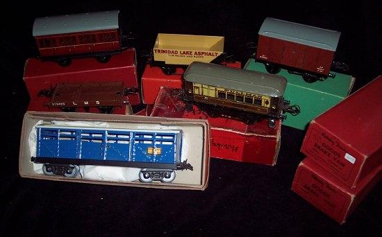 Appraisal: Two Hornby Goods Brake Vans and sundry rolling stock boxed