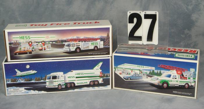 Appraisal: Lot of Hess trucks years and all mint in original