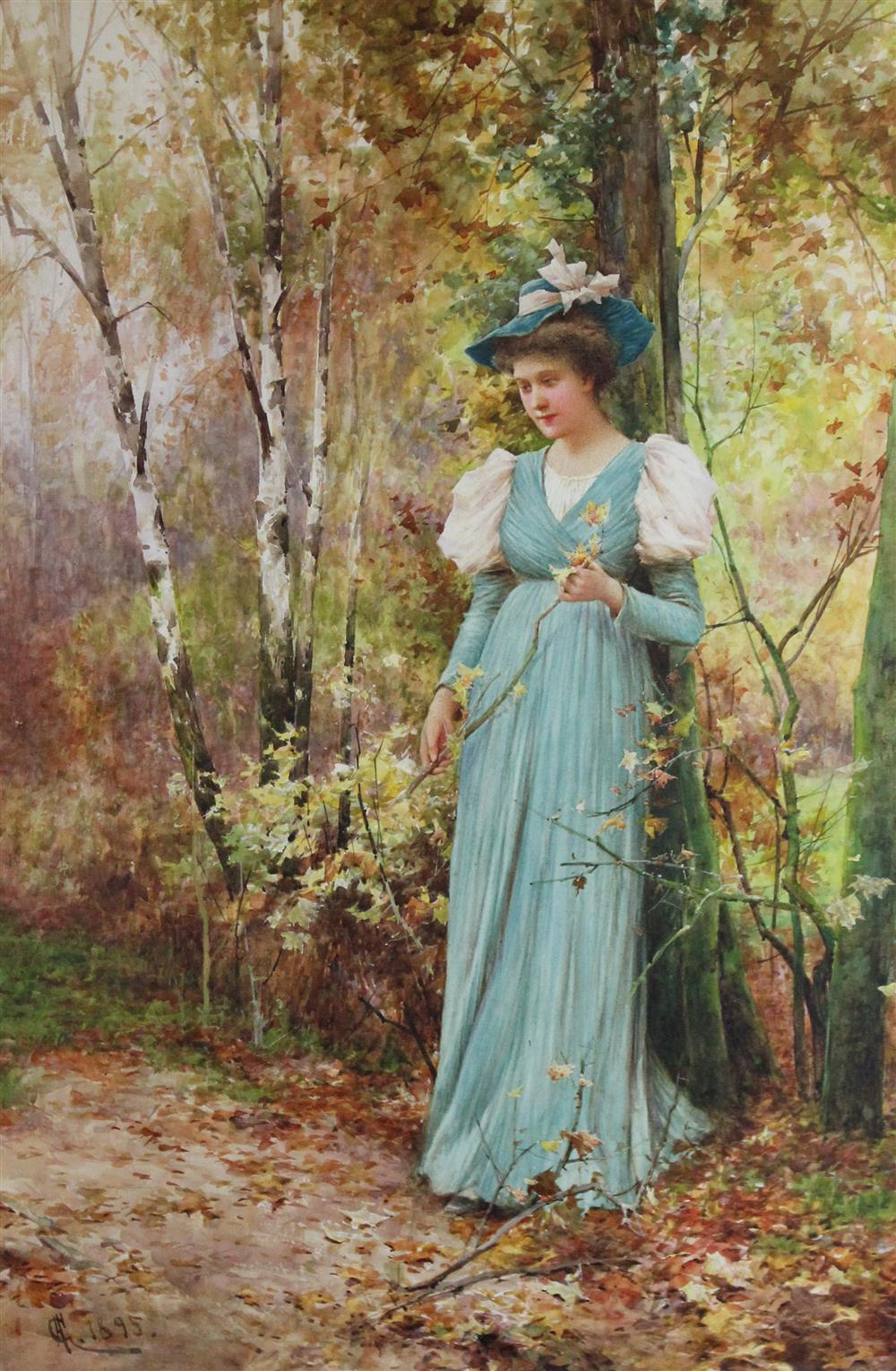 Appraisal: ALFRED GLENDENING JR BRITISH - GOLDEN DAYS Watercolor on paper