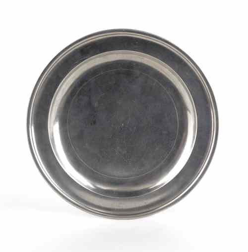 Appraisal: New York pewter plate ca bearing the touch of William