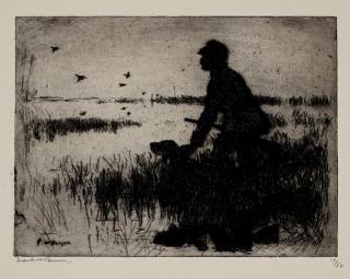 Appraisal: Frank W Benson - Duck Hunter signed Frank W Benson