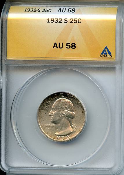 Appraisal: -S C AU ANACS Lovely golden-silver and russet patina over