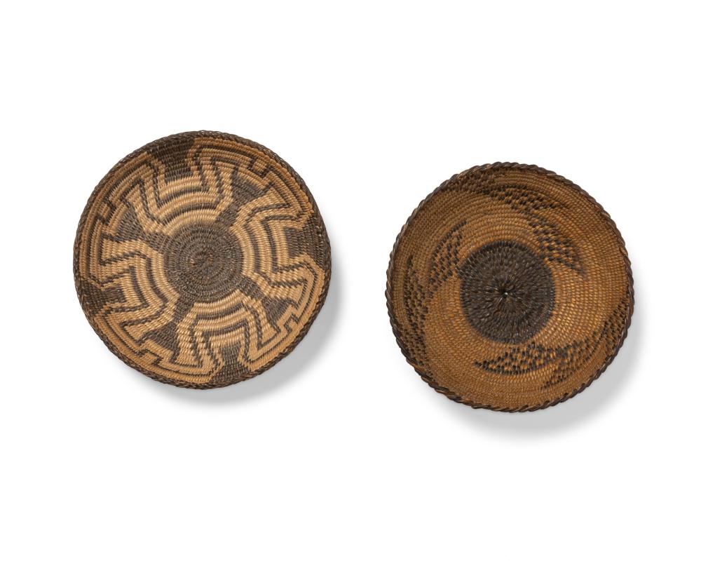 Appraisal: Two miniature Pima baskets Late th Early th Century Akimel