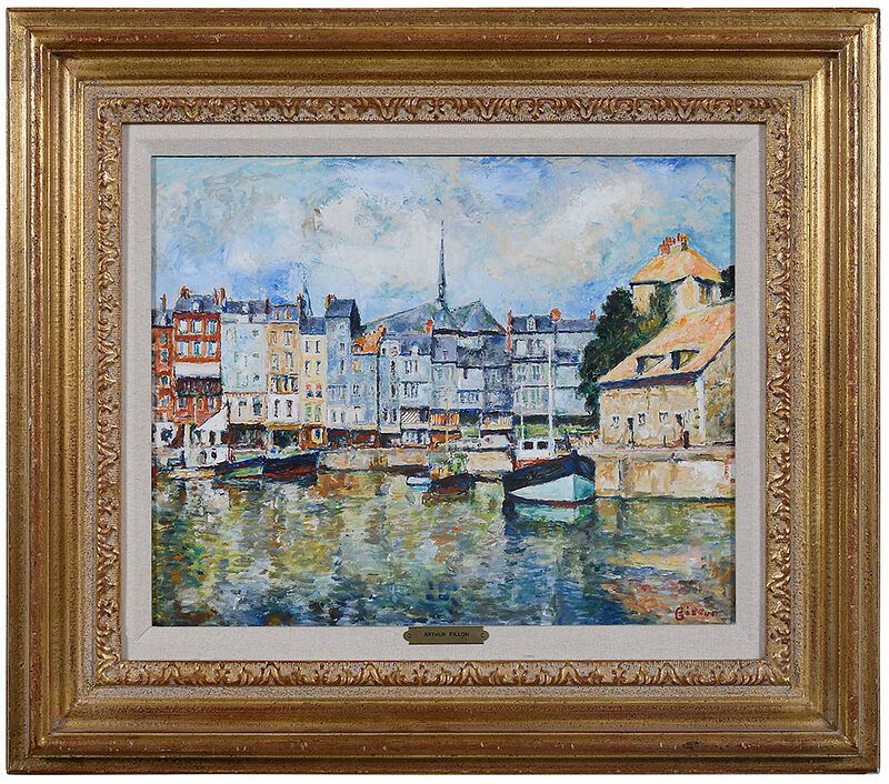 Appraisal: Arthur Fillon French American - Honfleur Quai signed Fillon oil