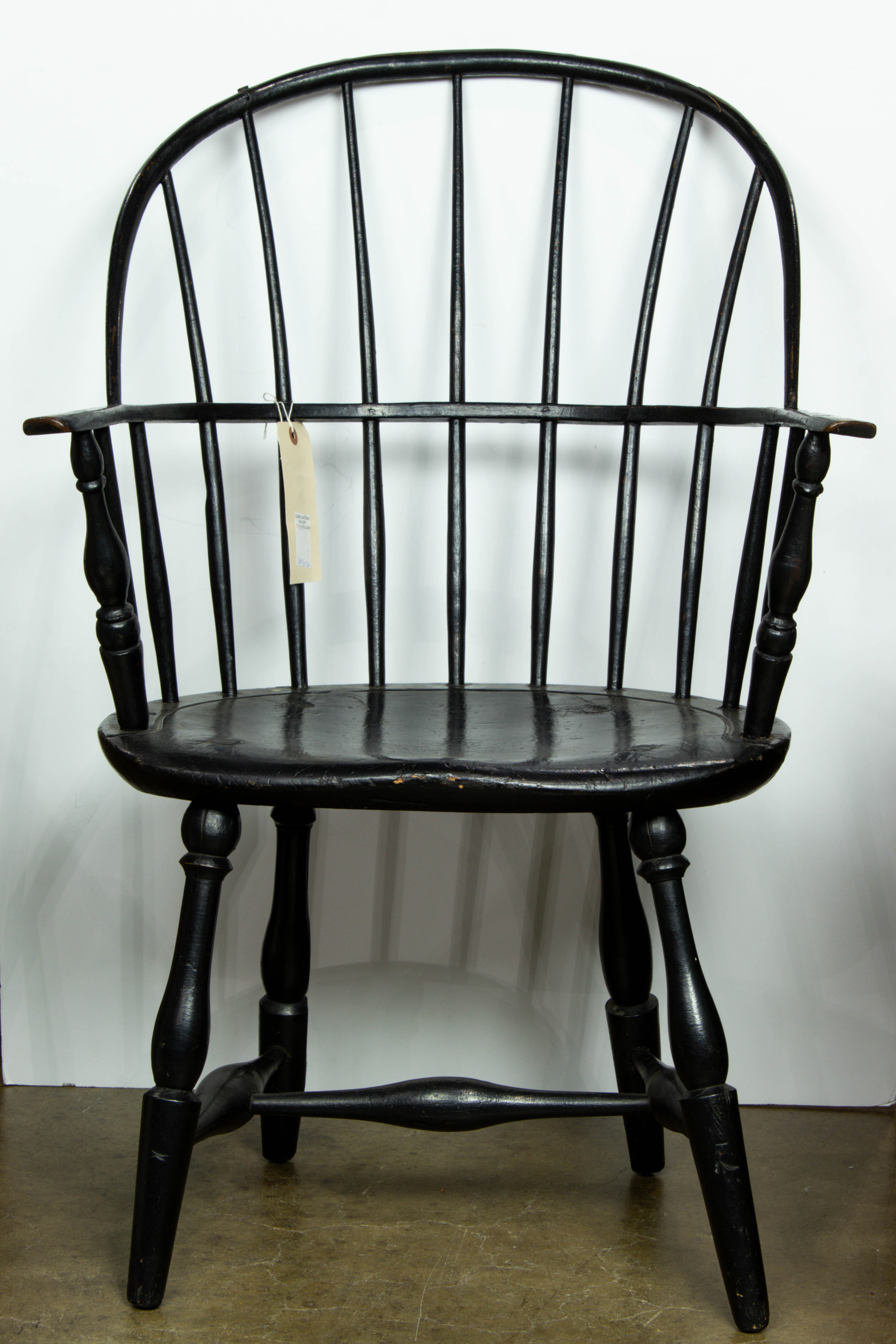 Appraisal: AN EBONIZED WINDSOR CHAIR An Ebonized Windsor chair h