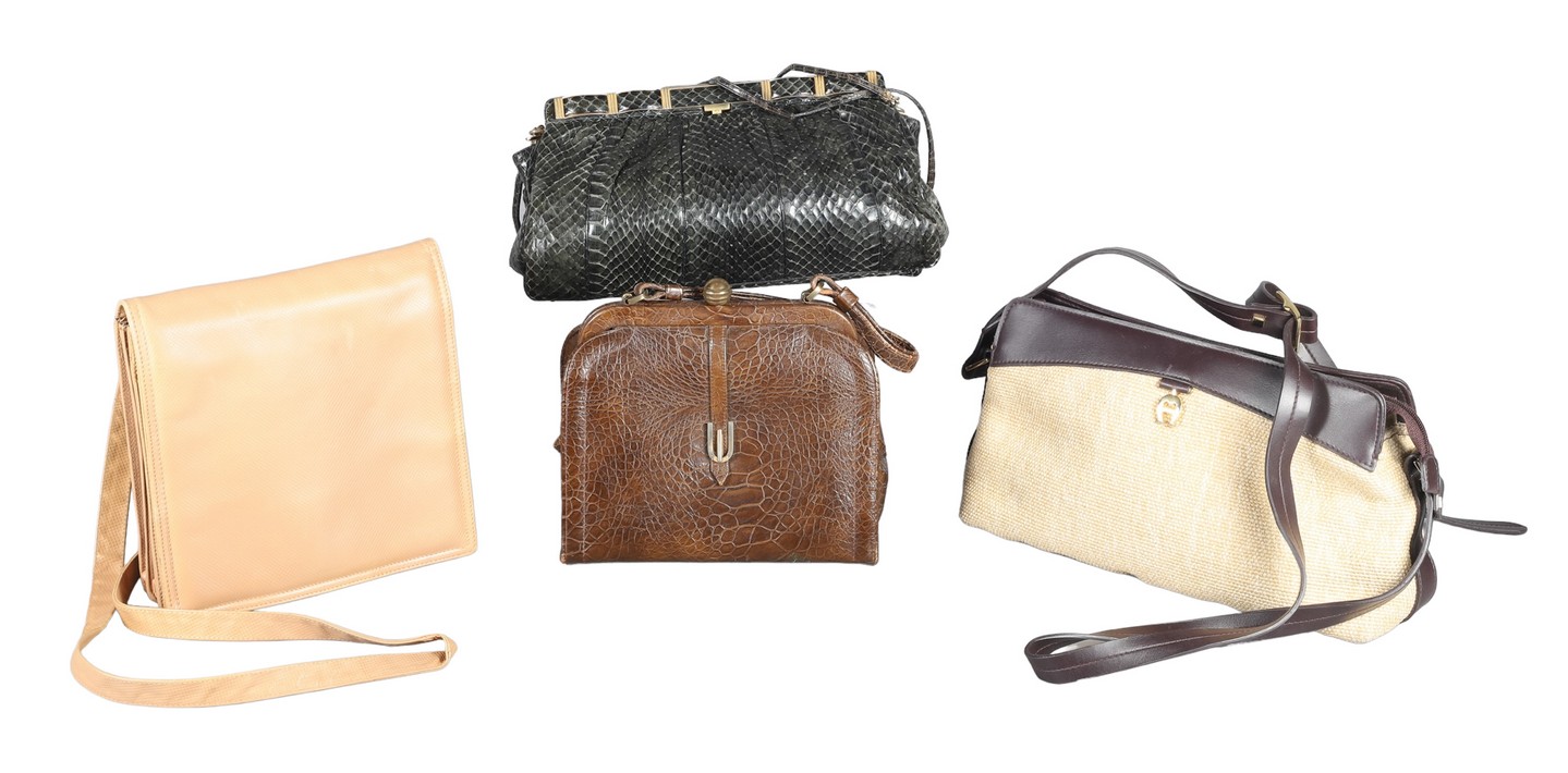 Appraisal: Vintage and designer purses to include Bottega Veneta leather flap