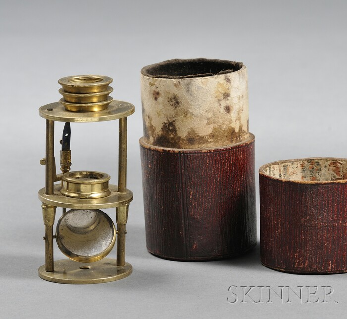 Appraisal: Withering-type Lacquered Brass Botanist's Microscope late th early th century