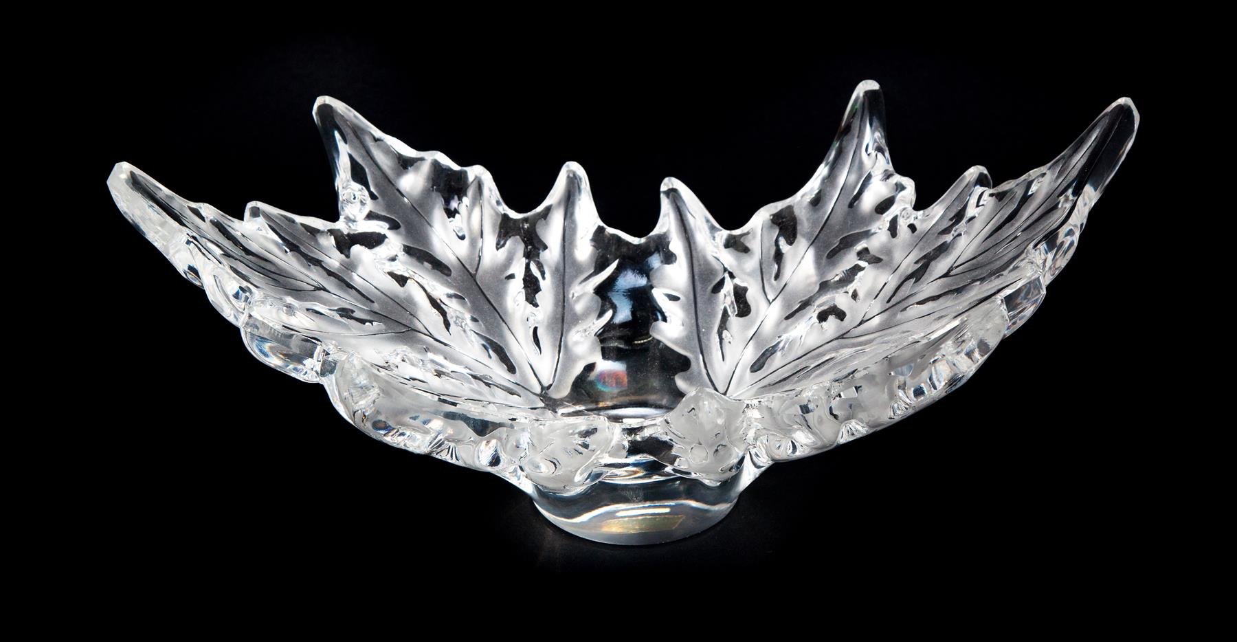 Appraisal: LALIQUE CRYSTAL CHAMPS-ELYSEES CENTER BOWL France mid th century Clear