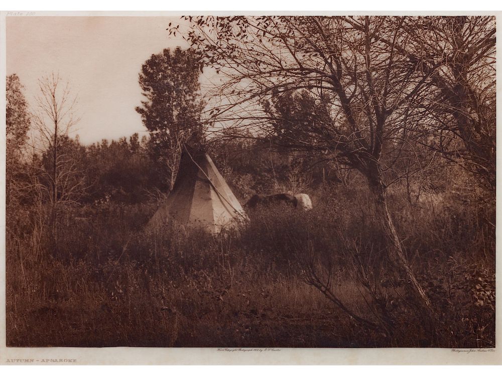 Appraisal: Edward Sheriff Curtis American - Autumn-Apsaroke Edward Sheriff Curtis American