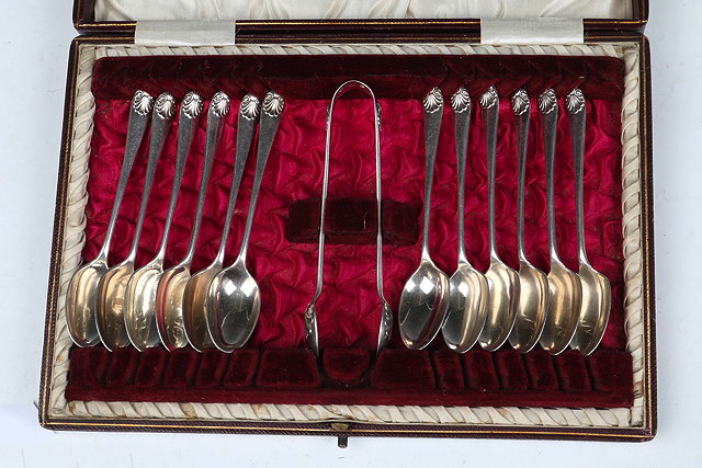 Appraisal: A SET OF TWELVE SILVER OLD ENGLISH AND SHELL PATTERN