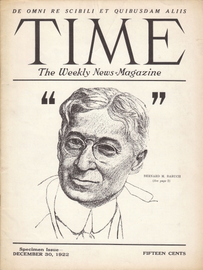 Appraisal: THE FIRST SALESMAN'S SPECIMEN ISSUE TIME The Weekly News-Magazine With