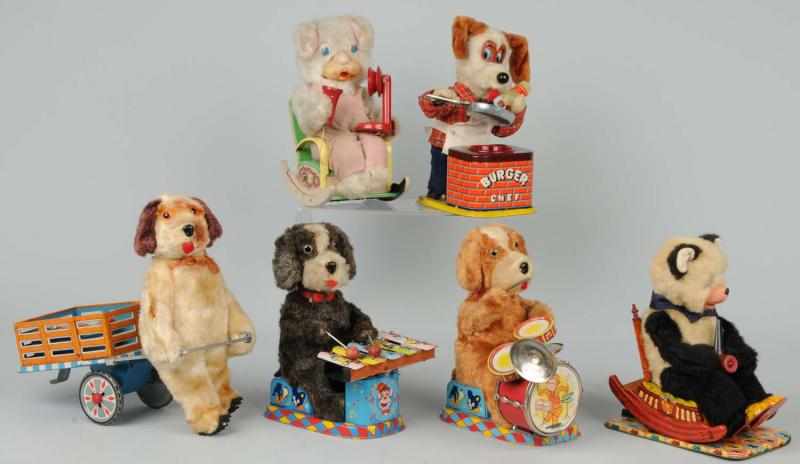 Appraisal: Lot of Animal Battery-Operated Toys Description Japanese Working Includes four