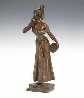 Appraisal: A French Bronze Patinated Spelter Figure after Model E Villanis