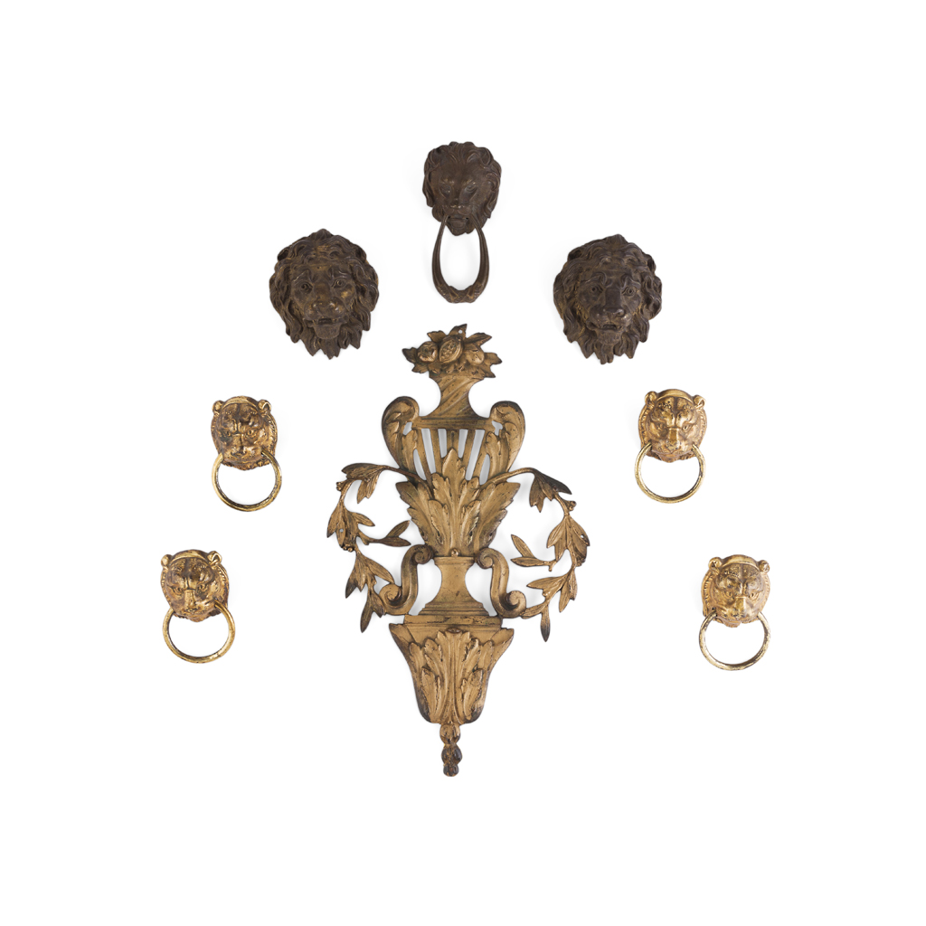 Appraisal: GROUP OF REGENCY AND FRENCH EMPIRE PERIOD GILT BRONZE AND