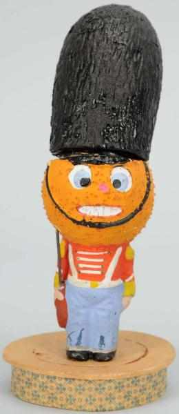 Appraisal: Halloween Pumpkin Head Soldier Candy Container Hat separates to expose