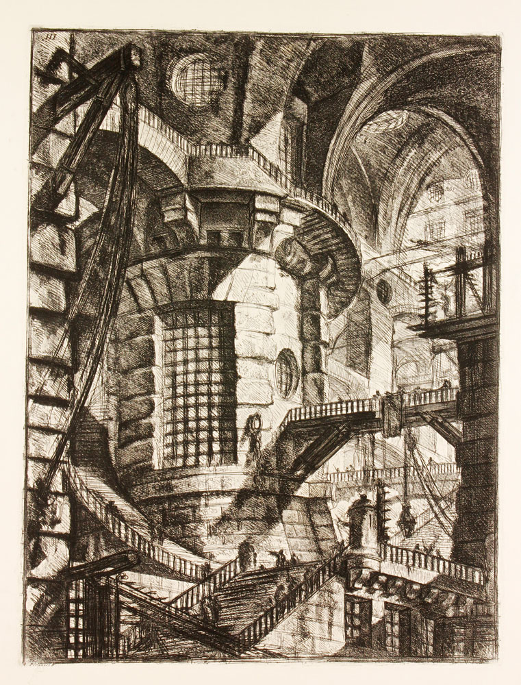 Appraisal: - Piranesi Prison Carceri Series The Round Tower Etching Giovanni