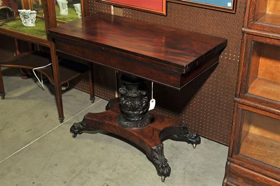 Appraisal: TILT TOP GAME TABLE Mahogany with a rectangular top ornately