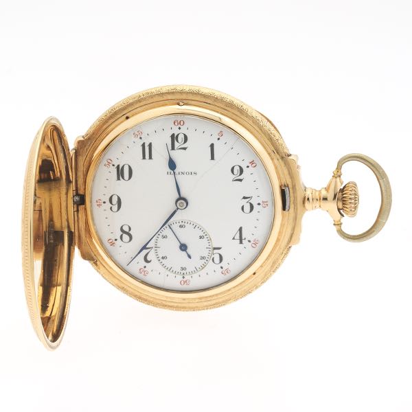 Appraisal: ILLINOIS JEWEL DRESS POCKET WATCH IN ROY MULTI-COLOR K GOLD