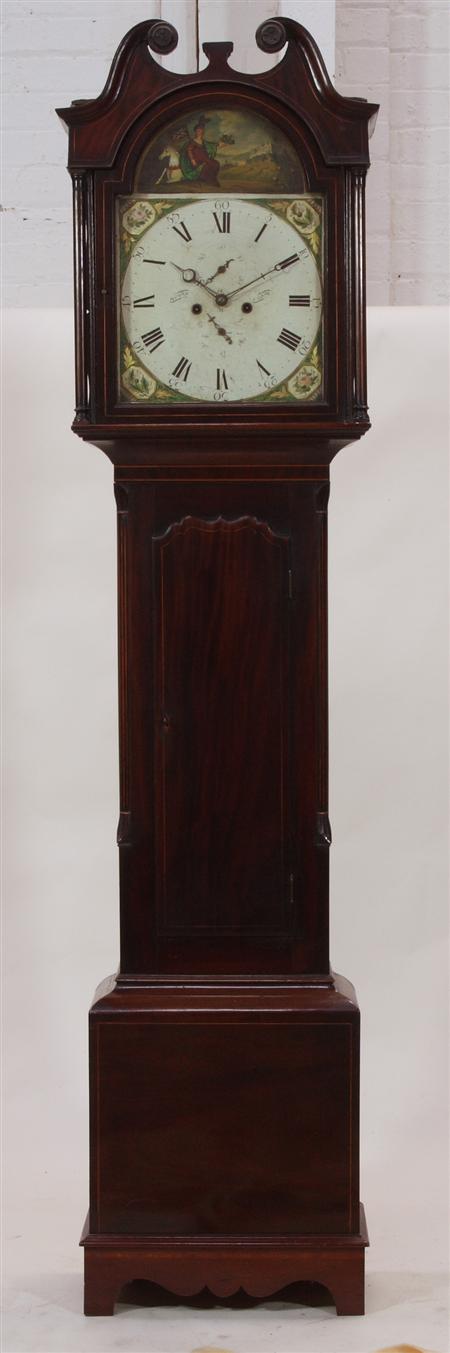 Appraisal: A George III mahogany and boxwood strung longcase clock By