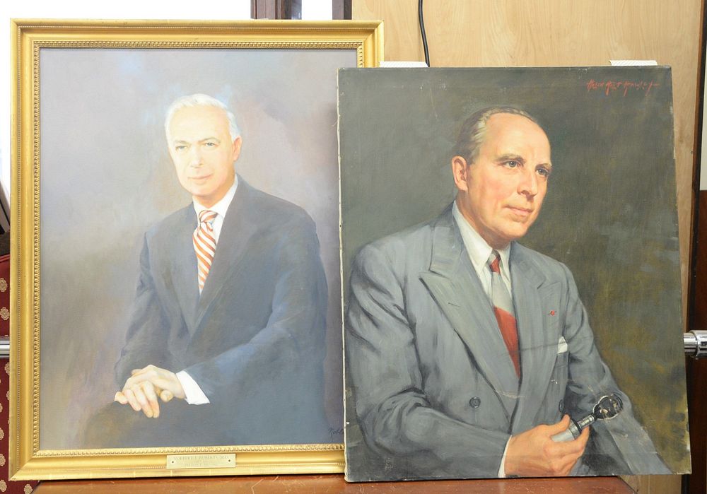 Appraisal: Lot of two portraits to include Helen Holt Hawley American