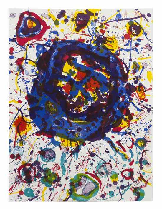 Appraisal: Sam Francis American - Untitled pl from Michel Waldberg Poemes