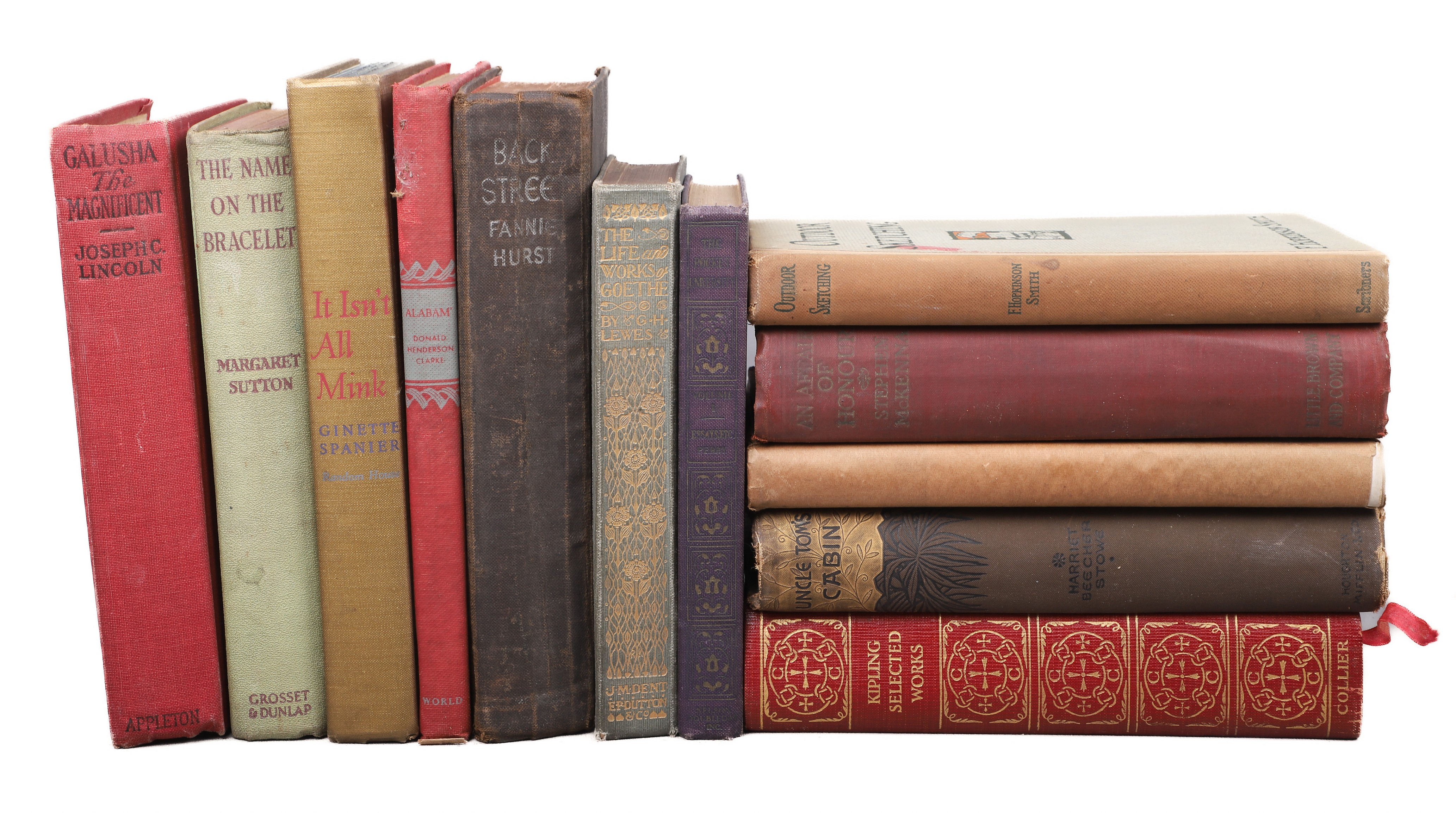 Appraisal: Twelve various early th century books including Uncle Tom's Cabin