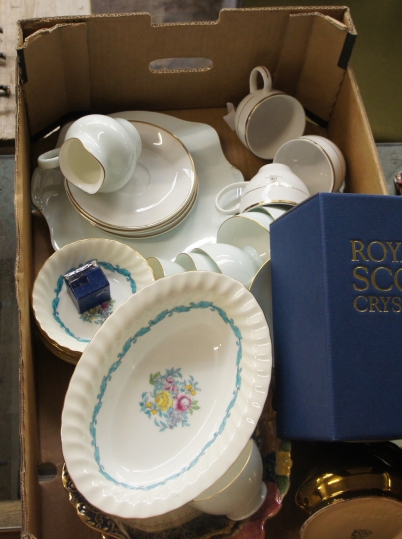 Appraisal: Tray comprising Minton Ardmore Open Vegetable Dish and Fruit Dishes