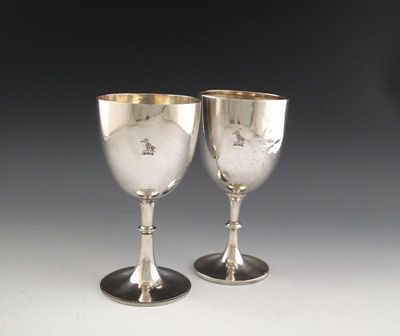 Appraisal: A Victorian silver goblet by Hirons Plante and Company Birmingham