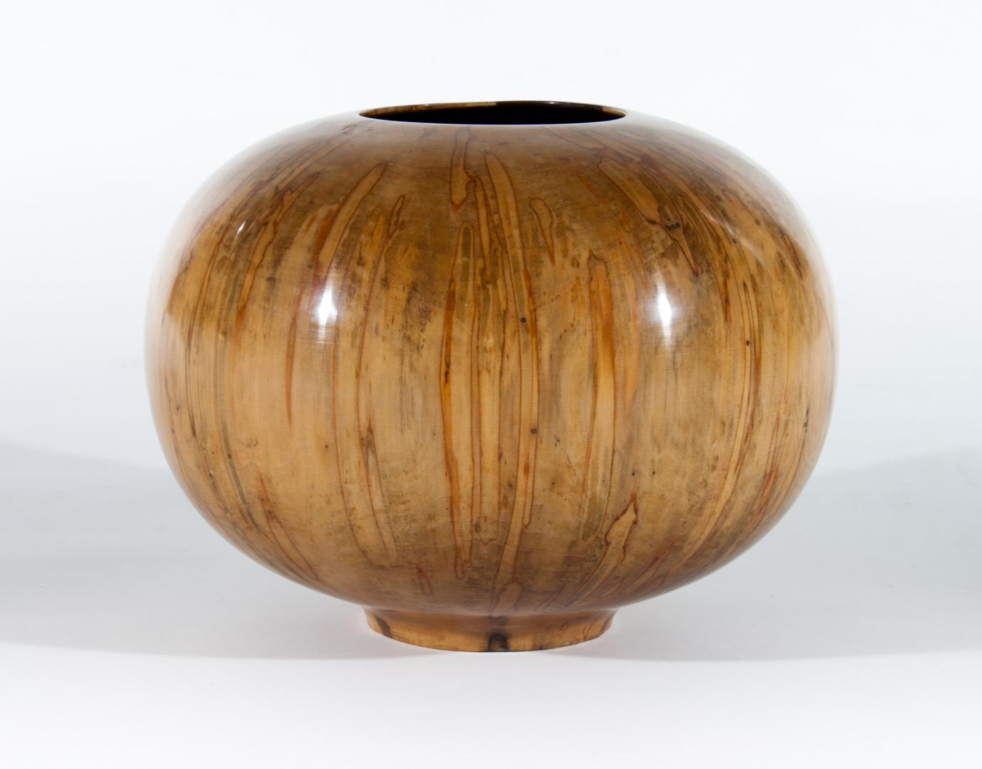 Appraisal: Ed Moulthrop turned leopard maple vessel American - Turned and