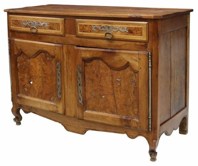 Appraisal: French Provincial Louis XV style fruitwood sideboard early th c